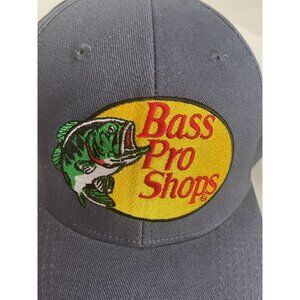 Bass Pro Shops Gray Snapback Hat Embroidered Logo Adjustable Cotton One Size